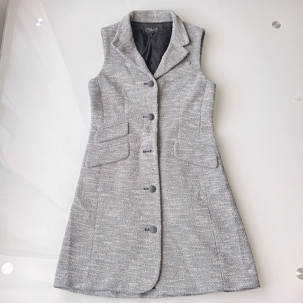 rag & bone Slade Tweed Mini Dress Sz 0 - Picture 7 of 15